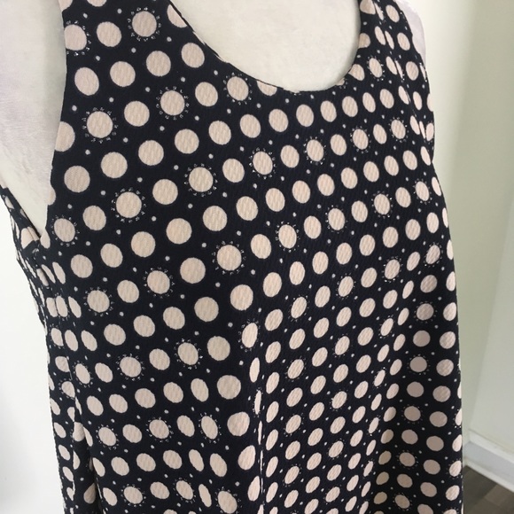 Navy & Cream Polkadot Tank - Picture 3 of 3